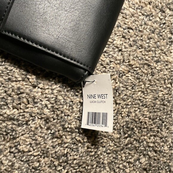 Black Clutch purse With Silver Studded Beading. Stud Clutch. - Picture 7 of 9